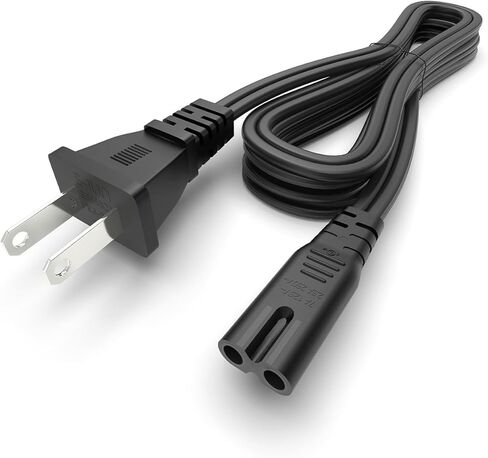[UL Listed] 12Ft Long AC Power Cord for PS5 PS4 PS3,Xbox One S/X,Samsung TCL Roku Apple Toshiba Insignia LED LCD Smart TV,2 Prong Power Cable Replacement for HP Canon Printer in Kuwait