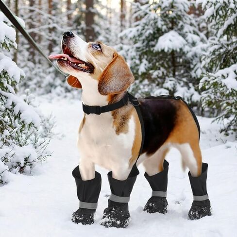 Dog Suspender Boots, Anti-Slip & Fall Waterproof Dog Shoes Leggings, Dog Paw Protector for Small Medium Dogs, Adjustable Dog Boots Pet Shoes for Outdoor Walking in Saudi Arabia