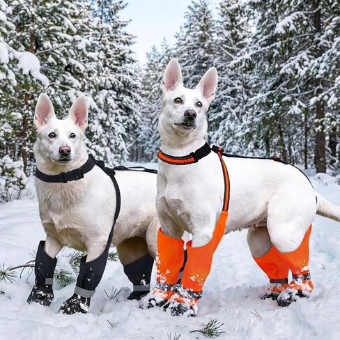 Dog Suspender Boots, Anti-Slip & Fall Waterproof Dog Shoes Leggings, Dog Paw Protector for Small Medium Dogs, Adjustable Dog Boots Pet Shoes for Outdoor Walking in Saudi Arabia
