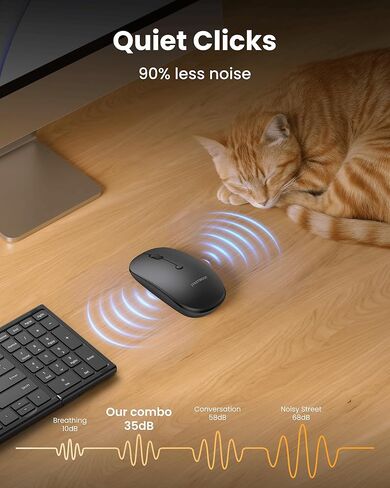 مجموعة لوحة مفاتيح وماوس قابلة للطي، USB A+Type C+Bluetooth1&2 (4 في 1) اتصال لاسلكي، تصميم محمول كامل الحجم قابل للطي وقابل لإعادة الشحن مع قفل لوحة المفاتيح للمنزل/المكتب/سفر العمل - أسود in Kuwait