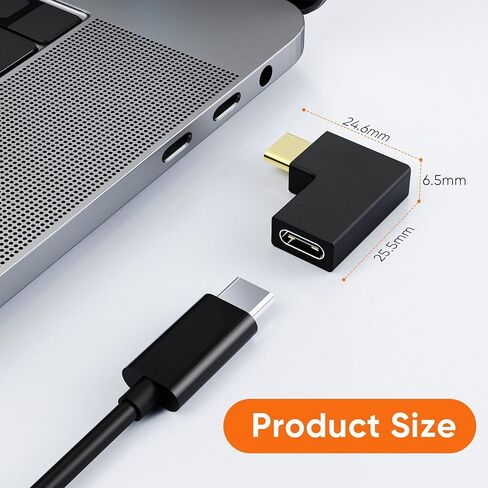 USB C Extension Adapter, Up & Down Angle 90 Degree USB 3.1 Type C Male to Female Convertor (3A/10G), USB-C Adapter Compatible with MacBook in Saudi Arabia