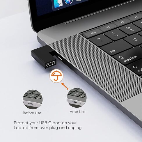 USB C Extension Adapter, Up & Down Angle 90 Degree USB 3.1 Type C Male to Female Convertor (3A/10G), USB-C Adapter Compatible with MacBook in Saudi Arabia
