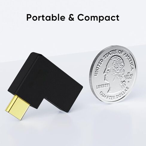 USB C Extension Adapter, Up & Down Angle 90 Degree USB 3.1 Type C Male to Female Convertor (3A/10G), USB-C Adapter Compatible with MacBook in Saudi Arabia