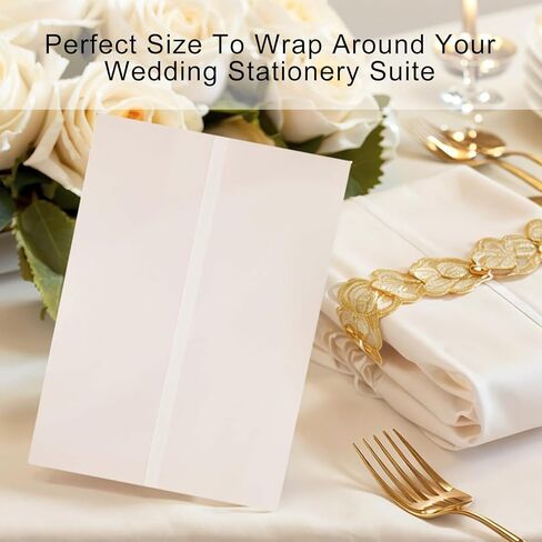 Vellum Jackets for 5x7 Invitations, Pre-Folded Invitation Sleeves 110GSM Vellum Paper 5x7 Translucent Paper Jackets for Wedding Wraps, Envelope Liners, Greeting Cards, Birthday (20) in Saudi Arabia