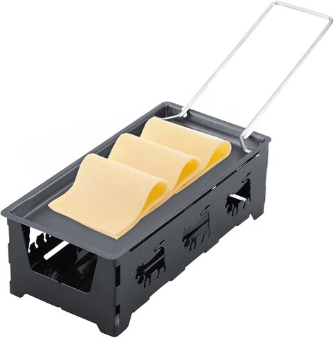 Portable Cheese Raclette, Non Stick Baking Tray for Melting Cheese with Carbon Steel, Compact Foldable Handle for Home Kitchen in Saudi Arabia