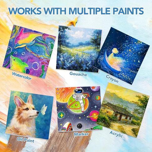30 Pack Mini Painting Canvas, 2x2inch Small Canvas, Stretched Canvases for Painting, Mini Canvases Bulk, Professional Art Supplies Easter Gifts for Beginner Artists in Saudi Arabia