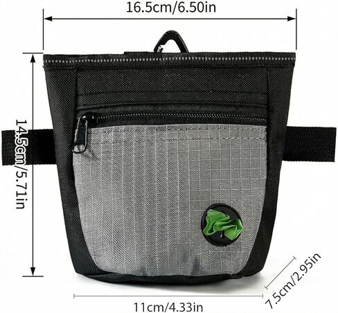 Dog Treat Pouch, Durable Training Tool for Pet Training & Puppy Training Treats (Black-Gray) in Kuwait
