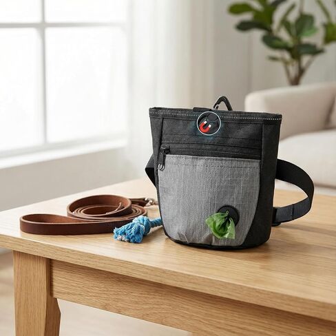 Dog Treat Pouch, Durable Training Tool for Pet Training & Puppy Training Treats (Black-Gray) in Kuwait