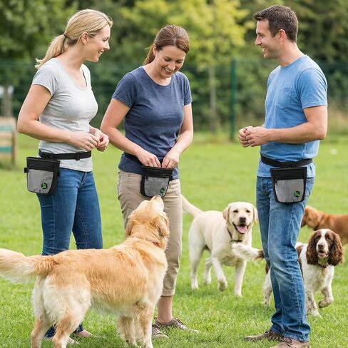 Dog Treat Pouch, Durable Training Tool for Pet Training & Puppy Training Treats (Black-Gray) in Kuwait