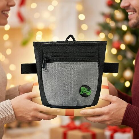 Dog Treat Pouch, Durable Training Tool for Pet Training & Puppy Training Treats (Black-Gray) in Kuwait