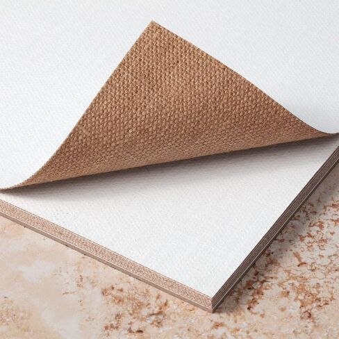 Vista Jute Universal Acrylic-Primed Canvas Pad 9"x12" - 10 Sheets, Blank Canvas for Eco Friendly Artists, Triple-Primed Jute Surface, Ideal for Oils, Acrylics & Mixed Media, Extra-Coarse Texture in Saudi Arabia
