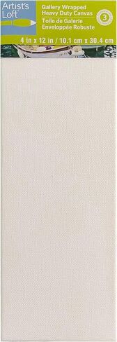 Artist's Loft 4" x 12" Level 3 Gallery Wrapped Heavy Duty Canvas, 6 Pack in Saudi Arabia