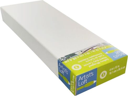 Artist's Loft 4" x 12" Level 3 Gallery Wrapped Heavy Duty Canvas, 6 Pack in Saudi Arabia