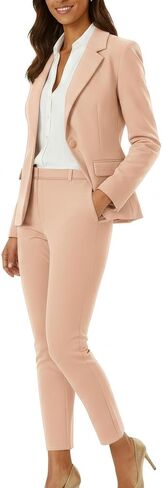 Marycrafts Women's Business Blazer Pant Suit Set for Work in Kuwait