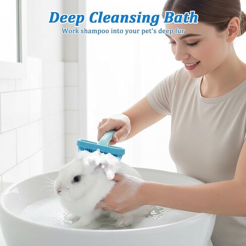 Guinea Pig and Bunny Brush, Beauty Silicone Brush, Soft Smoothing Dog Brush, Shedding Season Helps Untangle Mats and Comb Loose Fur for Chinchillas, Bunnys, Guinea Pigs and Puppies (Blue) in Kuwait