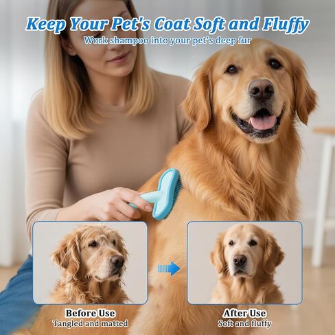 Guinea Pig and Bunny Brush, Beauty Silicone Brush, Soft Smoothing Dog Brush, Shedding Season Helps Untangle Mats and Comb Loose Fur for Chinchillas, Bunnys, Guinea Pigs and Puppies (Blue) in Kuwait