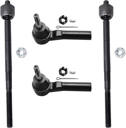 Detroit Axle - Front 4pc Tie Rods for 2009-2020 Dodge Journey ، 4 Outer & Inner Tie Rod نهايات 2010 2011 2012 2013 2015 2015 2017 2018 2018 استبدال in Saudi Arabia