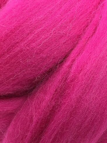 4 oz Hot Pink Merino Wool Top Roving Fiber Spinning, Felting Crafts USA (4 ounce) in Saudi Arabia