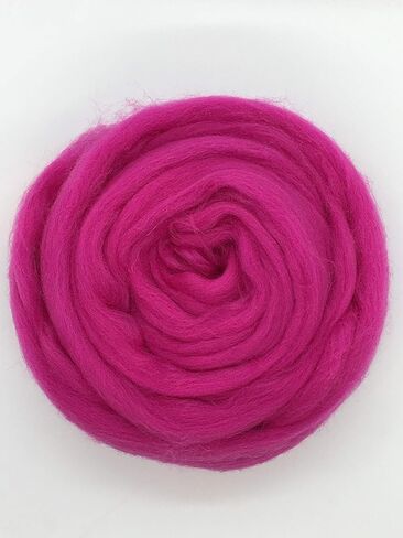 4 oz Hot Pink Merino Wool Top Roving Fiber Spinning, Felting Crafts USA (4 ounce) in Saudi Arabia