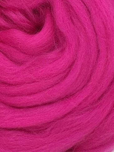 4 oz Hot Pink Merino Wool Top Roving Fiber Spinning, Felting Crafts USA (4 ounce) in Saudi Arabia