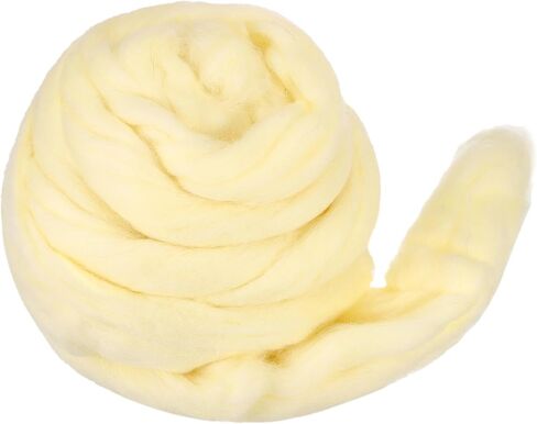 MECCANIXITY Wool Roving Yarn Soft Felting Wool 120g/4.23oz Pure Chunky Roving Yarn for Needle Felting Knitting Blanket Spinning Weaving Art DIY Craft Light Brown in Saudi Arabia