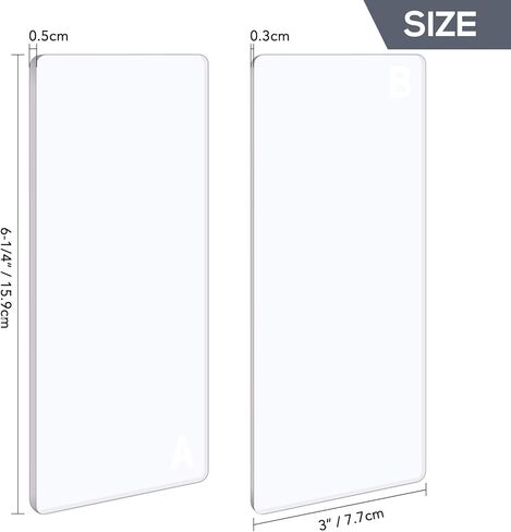 Briartw 1 Pair Cutting Pads for Mini Die Cutting Machine-Clear Polycarbonate Plastic Cutting Plates-Transparency Acrylic Cutting Pads Die Cutting Plates for Embossing Crafting in Saudi Arabia