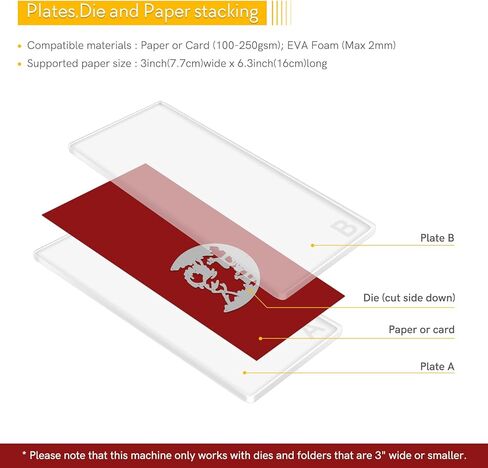 Briartw 1 Pair Cutting Pads for Mini Die Cutting Machine-Clear Polycarbonate Plastic Cutting Plates-Transparency Acrylic Cutting Pads Die Cutting Plates for Embossing Crafting in Saudi Arabia