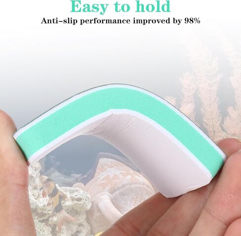 3 عبوات من فرشاة إسفنجية مزدوجة الجوانب لحوض السمك، إسفنجة تنظيف زجاج حوض السمك، وسادة تنظيف الطحالب لأحواض السمك الزجاجية، مزيل بناء السطح مزدوج الجوانب، أدوات تنظيف أحواض السمك (3.5 بوصة × 1.54 بوصة × 0.51 بوصة) in Kuwait