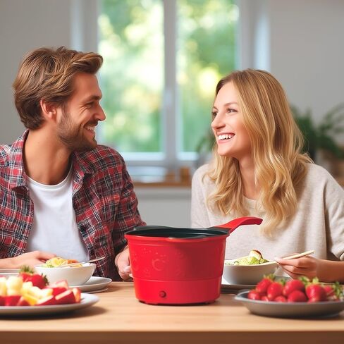 Electric Hot Pot 1.5L, Portable Mini Cooker for Ramen, Soup, Noodles & More – Fast Heating, Adjustable Temp, Non-Stick Pot, Auto Shutoff – Ideal for Dorms, Office, Travel in Saudi Arabia
