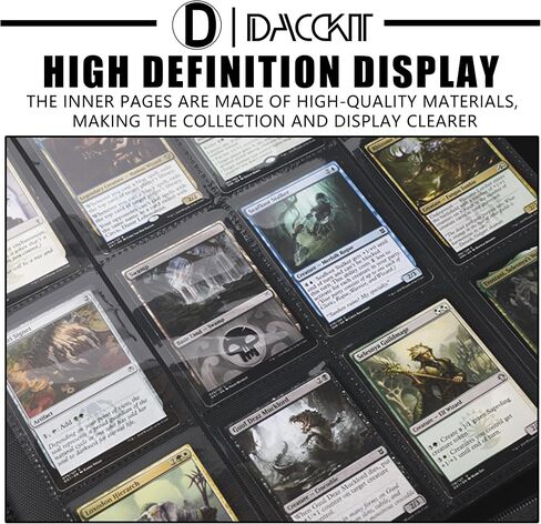 Premium Card Binder 12 Pocket - Fits 1200 Cards，3X4 Ringless Card Binder with Sleeves for Trading Cards & Sports Cards（Model D，Classic Black） in Kuwait