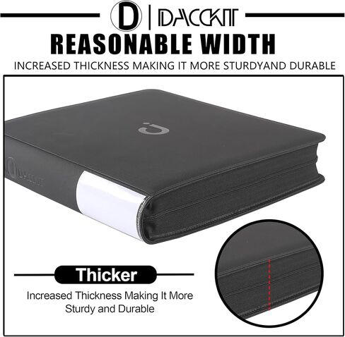 Premium Card Binder 12 Pocket - Fits 1200 Cards，3X4 Ringless Card Binder with Sleeves for Trading Cards & Sports Cards（Model D，Classic Black） in Kuwait