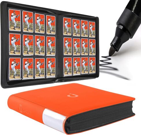 Premium Card Binder 12 Pocket - Fits 1200 Cards，3X4 Ringless Card Binder with Sleeves for Trading Cards & Sports Cards（Model D，Classic Black） in Kuwait