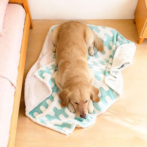 Waterproof Pet Blanket, Double Sided Couch Cover for Sofa Bed Furniture, Protector Cover for Small Medium Large Dogs Cats, 27.5"×19.7", Wave Blue in Saudi Arabia