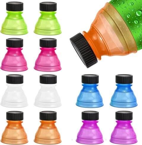12 Pack Reusable Beverage Can Protectors - Spill Resistant & BPA-Free Soda Can Caps to Keep Drinks Fresh, Bug-Free - Fits Standard Soda, Beer, Juice Cans in Saudi Arabia