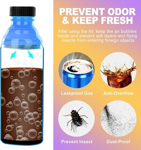 12 Pack Reusable Beverage Can Protectors - Spill Resistant & BPA-Free Soda Can Caps to Keep Drinks Fresh, Bug-Free - Fits Standard Soda, Beer, Juice Cans in Saudi Arabia