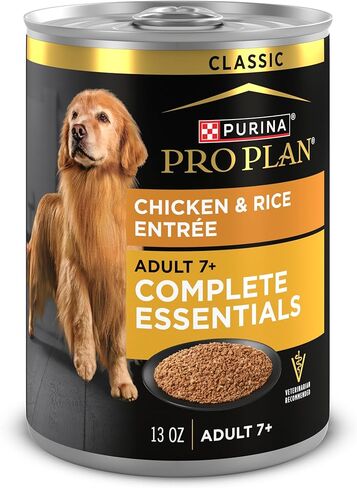 Purina Pro Plan Wet Dog Food For Senior Dogs Adult 7 Plus Chicken and Rice Entree Classic - (Pack of 12) 13 oz. Cans in Kuwait