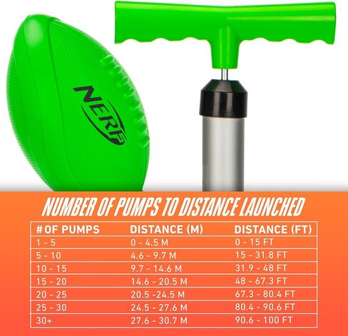 Nerf QB Pro Foam Football Passer - قاذفة كرات صغيرة لممارسة الأطفال + الألعاب - ممر كرة قدم ممتع للشباب في الهواء الطلق - كرة إسفنجية مقاس 8.5 بوصة متضمنة in Kuwait