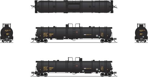 Broadway Limited 8148 Cryogenic Tank Car, UTLX Black, 2-Pack, N Scale in Saudi Arabia