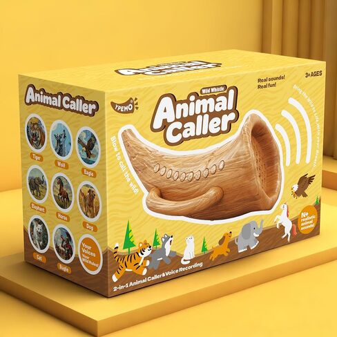 2-in-1 Animal Caller-Voice Recording for Kids Gift-Rechargeable-9 Real Calls-Volume Control-Birthday Gifts for 3-10 Year Old Boys/Girls-Outdoor Toys for Ages 3-12-Cool Gadgets for Teens in Saudi Arabia