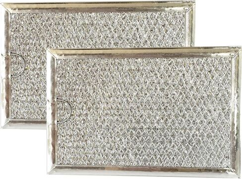 2 Pack Microwave Grease Filter Fit for GE JVM6175DK5WW, JVM6175YK5FS, JVM6175SK5SS, JVM6175DK5BB Microwave Replacement Part in Saudi Arabia