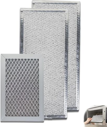 مجموعة مرشحات الفحم والشحوم الميكروويف 3 قطع متوافقة مع فرن الميكروويف GE JVM6175SF1SS JVM6175SK1SS JVM6175SK2SS JVM6175SK3SS in Kuwait