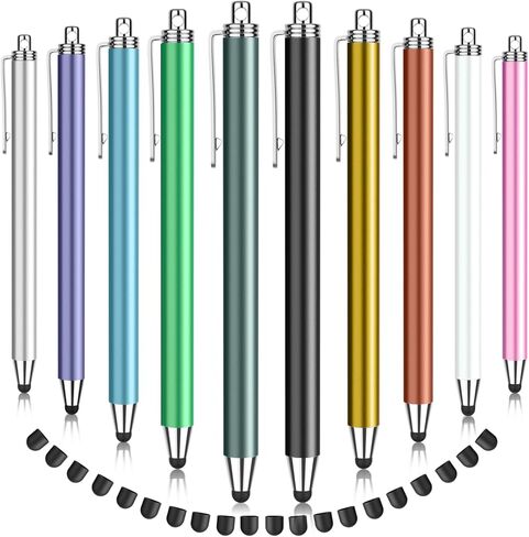 Stylus Pens for Touchscreens, MEKO 10 Pack High Precision 0.24" Replaceable Thin Tip Stylus with 20 Pcs Replacement Tips for iPad iPhone Tablets Smartphone&All Universal Touch Screen(10 Stylus+20Tips) in Kuwait
