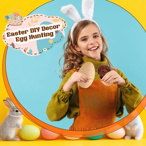 20 Pcs 6 Inch Large Brown Paper Easter Eggs DIY Paper Eggs Unpainted Easte Eggs Craft Bulk for Basket DIY Hunts Decorations Supplies in Saudi Arabia