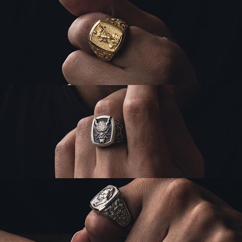 Unique Snake and Anchor Sterling Silver Men Signet Ring, Handmade Silver Ring, Dainty Sailor Jewelry, Daint Silver Men Rings, Gifts for Him in Saudi Arabia
