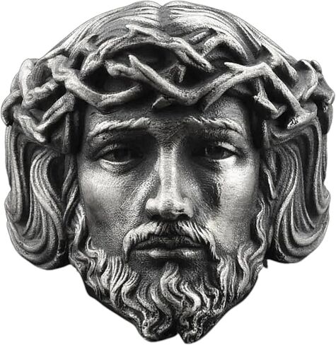 BySilverStone - Jesus Christ Crown Of Thorns Handmade Sterling Silver Mens Ring, Silver Christian Jewelry, Jesus Crown Of Thorns Silver Jewelry, Ring for Men in Saudi Arabia