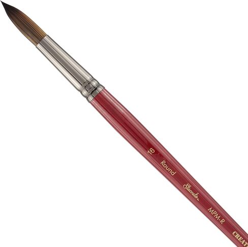 فرشاة رسم فنية من Creative Mark Staccato - حجم دائري 2 - فرش اصطناعية ذات مقبض طويل للدهانات الأكريليك، مصنوعة يدويًا وكاملة الجسم مع استجابة نابضة بالحياة in Kuwait