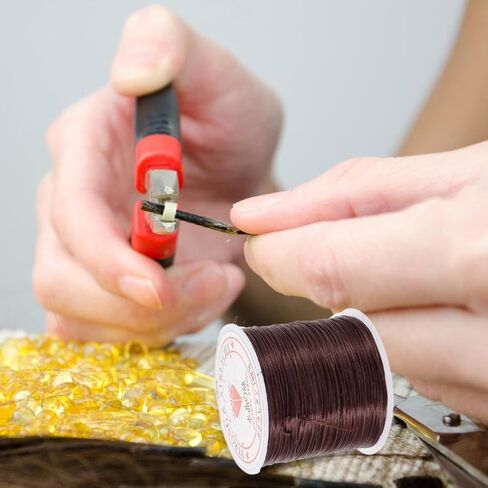 Elastic Hair Line 0.6Mm Flat Silicone Cord for Hair Extensions and Braiding String Durable Stretch Thread for DIY Ponytail Braid Extension and Crystal Elastic Cord in Saudi Arabia