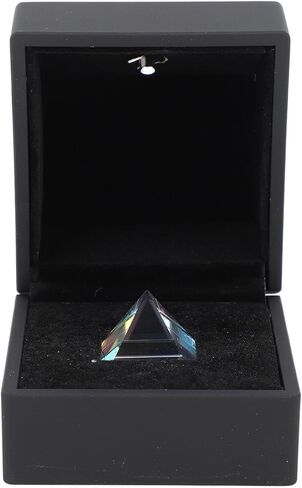 Buachois Pyramid Prism,Crystal Pyramid K9 Optical Glass Pyramid Prism 20mm Pyramid Shape Colored RGB Dispersion Prism for Photo Photography Physics and Decoration in Saudi Arabia
