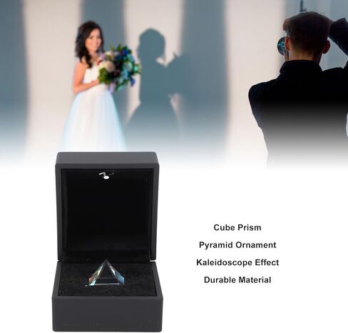 Buachois Pyramid Prism,Crystal Pyramid K9 Optical Glass Pyramid Prism 20mm Pyramid Shape Colored RGB Dispersion Prism for Photo Photography Physics and Decoration in Saudi Arabia