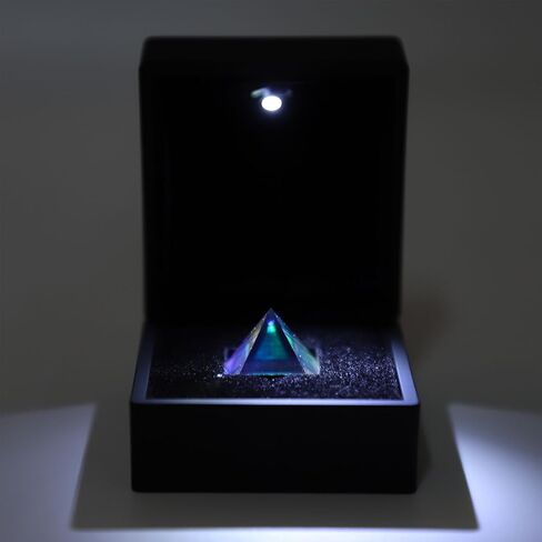 Buachois Pyramid Prism,Crystal Pyramid K9 Optical Glass Pyramid Prism 20mm Pyramid Shape Colored RGB Dispersion Prism for Photo Photography Physics and Decoration in Saudi Arabia